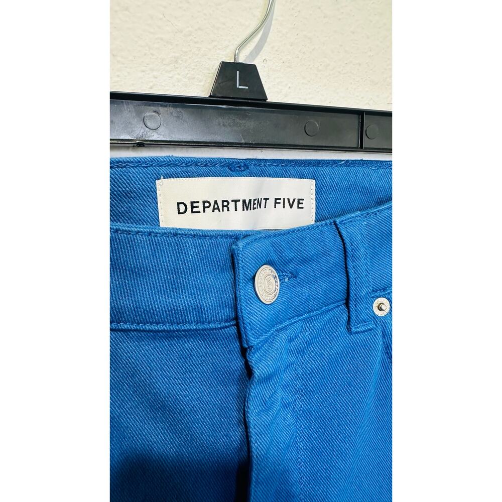 DEPARTMENT FIVE Royal Blue Straight Leg Denim 98% Cotton Jeans size 27 NWT - Picture 8 of 11